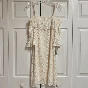 VIVI BY VIOLET WEEKEND Off The Shoulder Lace Dress Size S